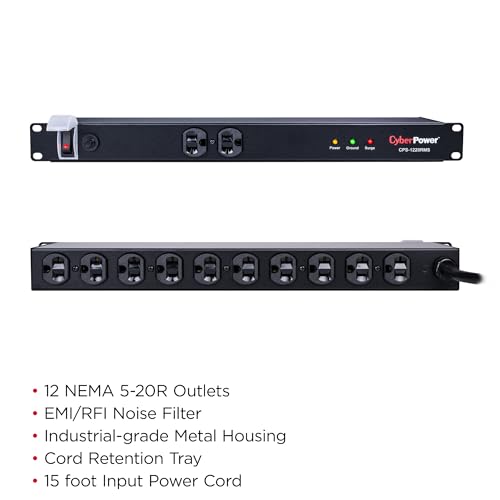 CyberPower CPS1220RMS Surge Protector - size: Surge 20A 12-Outlets