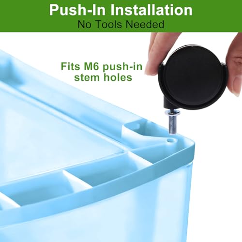 Plastic Caster Wheels 1.5 Inch, M6 Straight-Grained Rod Swivel Casters Set of 4, Black Nylon Replacement Casters Wheels for Furniture Table Cabinet Office Chair - style: 1.5 Inch-M6 Straight-grained Rod