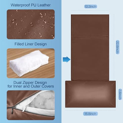 Recliner Pillow, Adjustable Neck & Head Support Pillow - color: Dark Brown