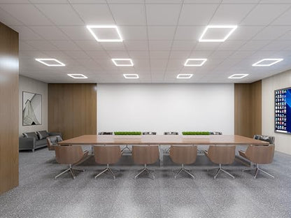 Flat Panel Light 2x2 Ft 4 Pack Led Frame Panel, Border Glow Light 45W 3600Lm Suitable for Offices, Shops, Bathrooms etc with Integrated Ceilings - size: 4 pcs