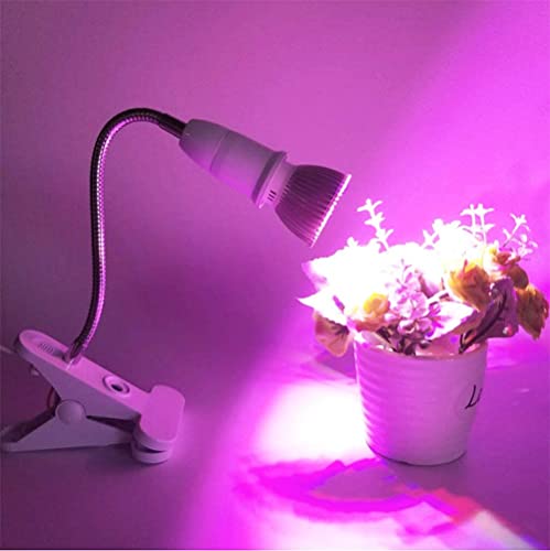 Aluminum Wire Neck Clip Light Socket, 2-Pack Desk Clip Clamp Lamp Holder Adjustable Light Stand With Switch 6.8ft Cable E26/E27 Clip Lamp Fixture for Aquarium Plant Grow - color: E26/E27 Clip Socket