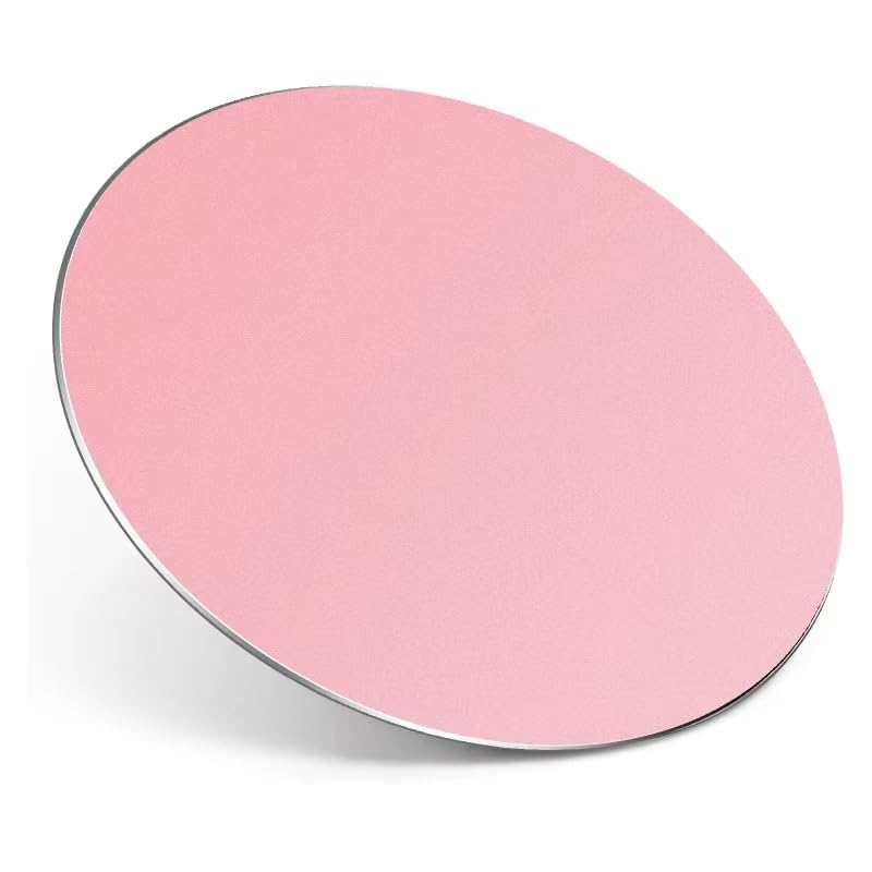 HONKID Metal Aluminum Mouse Pad, Thin Hard Mousepad 7.87 * 7.87 Round Pink - color: Rose gold, size: 7.9L x 7.9W inches