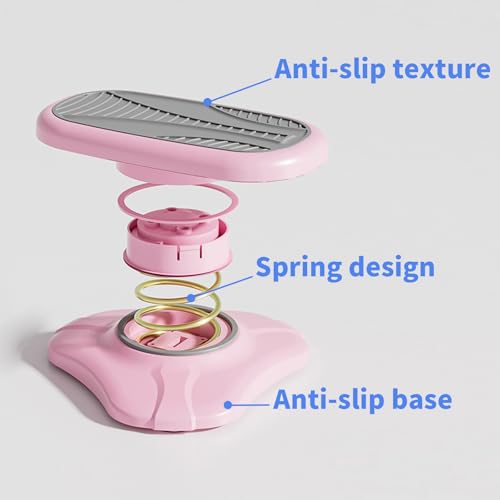 Foot Rest Under Desk ，Ergonomic Foot Stool Under Office Desk - Rocking for Fidgeters，Effectively Relaxes The Leg Muscles，Detachable and Easy to Assemble，2 Pieces Pink - color: Pink