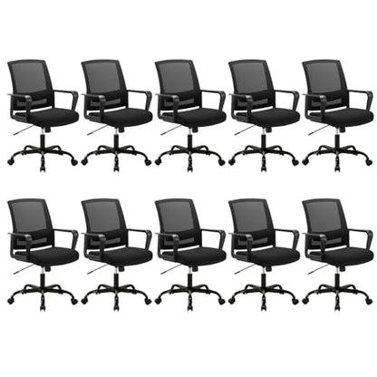 CLATINA Ergonomic Rolling Mesh Desk Chair with Executive Lumbar Support and Adjustable Swivel Design for Home Office Computer Black 10 Pack - size: 10 Pack