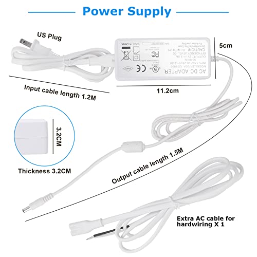 Litever Under Cabinet LED Lighting Kit, Super Bright, 6 PCS 12” Slim Light Bars, 31W 2000 Lumen, Dimmable, Plug or Wired Power Adapter, for Kitchen Cabinets Counter Shelf Workbench (Warm White 3000K) - color: White Cable-Warm White 3000K