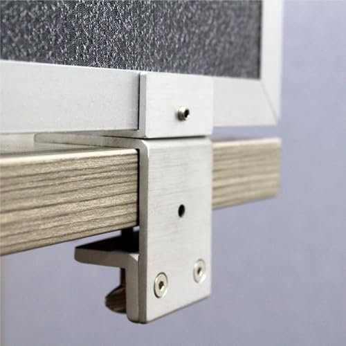 OBEX Acoustic Mounted Screen Privacy Panel Table Top Separator, Sound Blocking Desk Divider (Overcast, 18" X 24") - color: Overcast, size: 18"H X 24"W