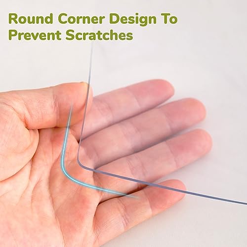 12 x 24 Inch Table Cover Protector - Clear Vinyl, 1.5mm Thick Plastic, Desk Mat - size: 12" x 24"