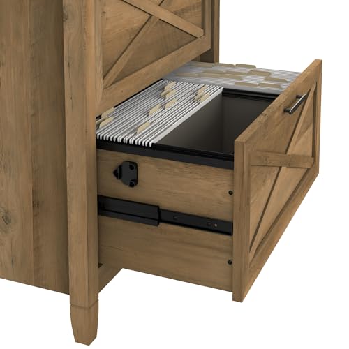 Bush Home Key West 2 Drawer Lateral File Cabinet in Reclaimed Pine, Document Storage for Home Office, Accent Chest with Drawers - color: Reclaimed Pine
