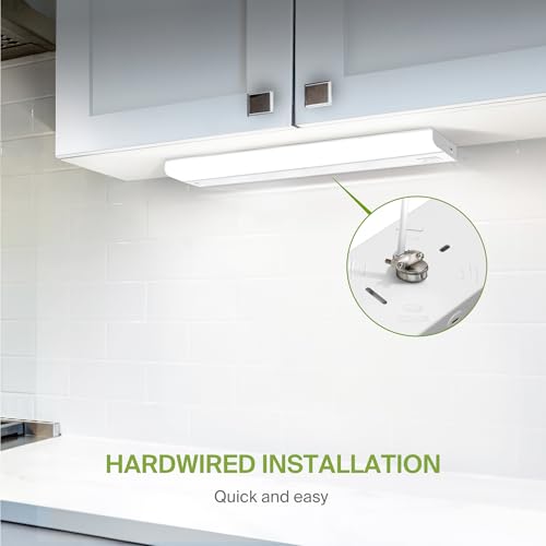 ASD LED Under Cabinet Lighting Hardwired, 32 Inch 16W 2700K-5000K Selectable, 1436LM, CRI90+, Direct Wire Linkable Under Counter Lights for Kitchen, Dimmable Under Cabinet Lights, White, UL Certified - color: 32 Inch White, size: 1 Pack