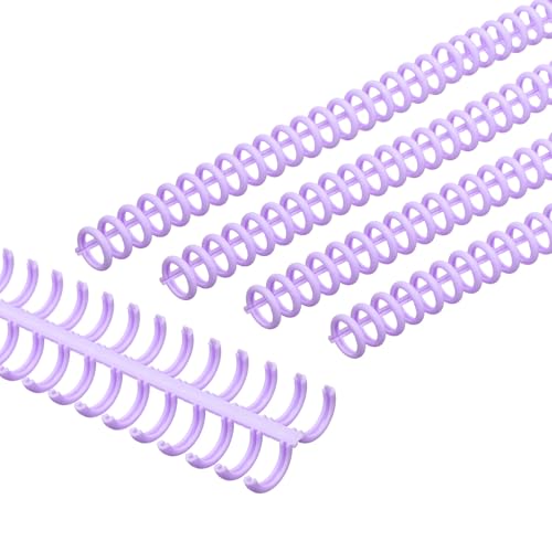 PATIKIL 12mm(1/2") Plastic Spiral Binding Coils, 30 Pcs Binding Spirals 85 Sheet Capacity Binding Spirals for Binding Paper Sheets, Purple - color: Purple, size: 12mm(1/2")