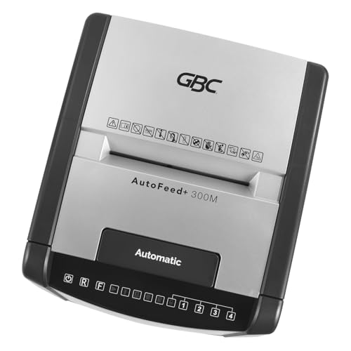 GBC 300M Paper Shredder, Auto Feed+, 300 Sheet Capacity, Micro-Cut, Office Shredding (WSM1757609) - size: 300 Sheets