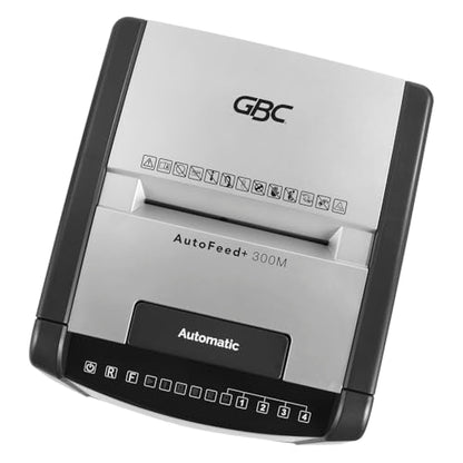 GBC 300M Paper Shredder, Auto Feed+, 300 Sheet Capacity, Micro-Cut, Office Shredding (WSM1757609) - size: 300 Sheets