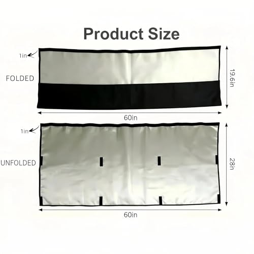 60" Under Desk Privacy Panel, Modesty Skirt and Privacy Curtain for Office with Management Net, Self-Adhesive Desk Back Panel, Tool-Free Installation - size: 60"