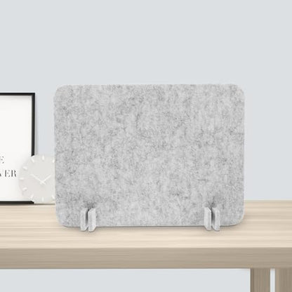 Kichvoe Desk Divider Felt Panel 40x30cm, Acoustic Noise-reducing Office Partition, Privacy Shield for Student and Classroom Desks, Light Gray Desktop Barrier