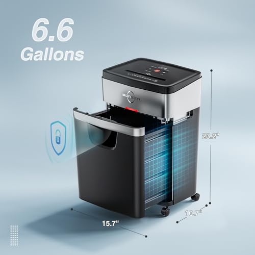 BONSEN 20-Sheet Cross-Cut P-4 High Security Heavy Duty Paper Shredder
