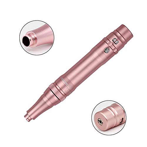 Permanent Makeup Rotary Tattoo Machine Eyebrow Pen Machine with 10PCS Needles For Eyebrows,Lips,Eyeliners B950b (Rose Gold) - color: Rose Gold