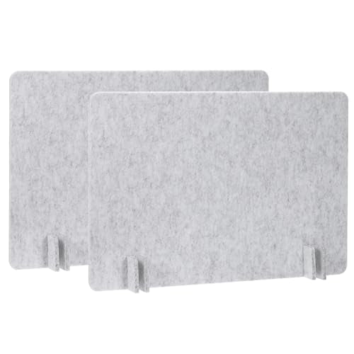 PATIKIL Desk Divider, 2 Set 24 x 16 Inch Acoustic Freestanding Desk Divider Desk Privacy Panel with 8 Pcs Support Feet for Library Office Workstation, Light Grey - color: Light Gray, size: 24 x 16 Inch