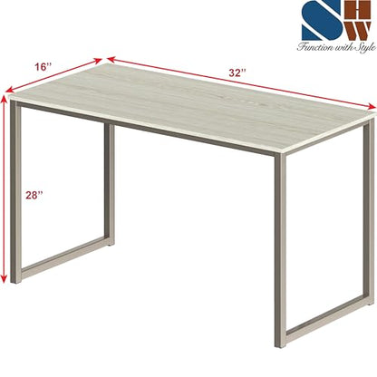 SHW Mission 32-Inch Home Office Computer Desk, Maple - color: Maple, size: 32-Inch