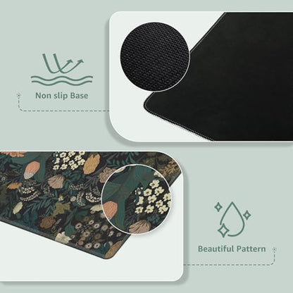 iCasso Desk Mat, Desk Matt for Desktop, Cute Desk Pad Mat, Weeds - color: Weeds