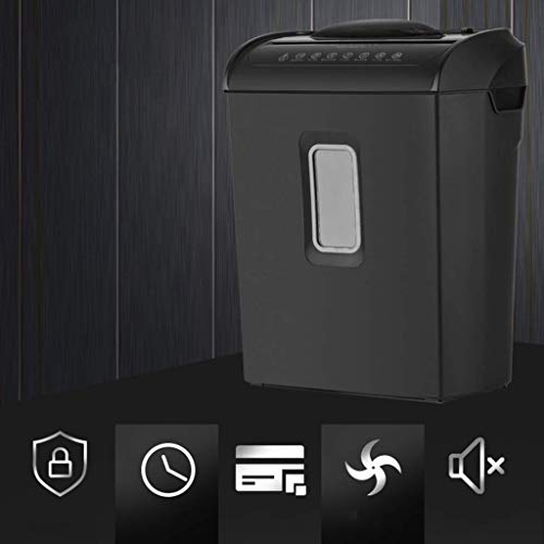 Mini Paper Shredder-6 Sheet Crosscut Paper，CD and Credit Card， Basket Shredder, 5 Minutes Continuous Run Time