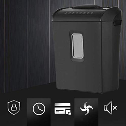 Mini Paper Shredder-6 Sheet Crosscut Paper，CD and Credit Card， Basket Shredder, 5 Minutes Continuous Run Time