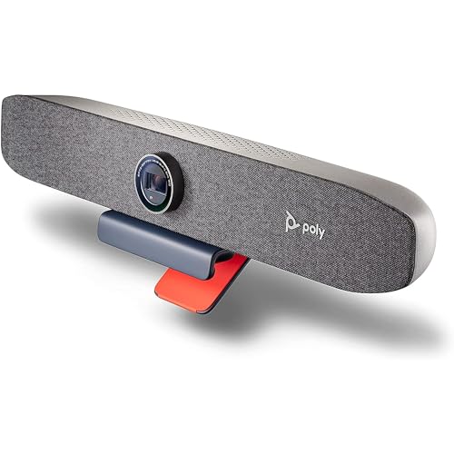 Poly Studio P15 Personal Video Bar (Plantronics + Polycom) - 4K Video Quality - Camera, Microphones & Speaker Solution with Premium Audio & Video - Certified for Zoom and Teams - style: Poly Studio P15 4K HD Webcam