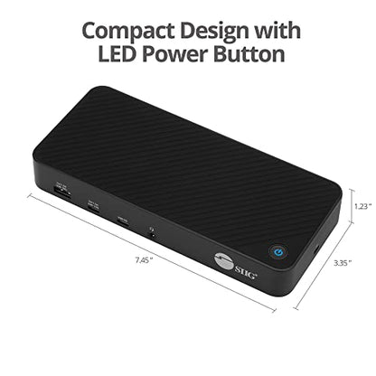 SIIG DisplayLink USB-C Dock, Triple 4K60Hz, 100W PD, JU-DK0P11-S1 - style: Triple 4K Display