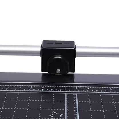 Manual Heavy Duty 36 Inch Rolling Cutter Precision Rotary Paper Trimmer for Photo Paper, Film, Art Paper Jam, Office Paper, Thin Plastic Soft Board, PVC,Cutting Table,Professional Rolling Trimmer