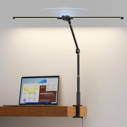 Desk Ring Light with Stand, Sensor Switch Dual Light Head