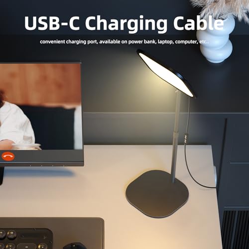 ALTSON 10in Zoom Lighting for Computer, Full-Screen LED Video Conference Light, Desk Ring Light with Stand and Phone Holder for Video Call, Webcam, Home Office, Podcast, Online Meeting, Live Streaming