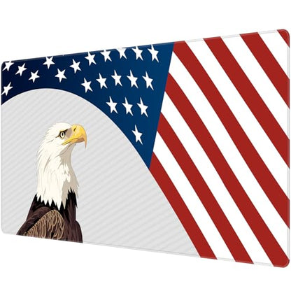 JIALONG Large Gaming Mouse Pad, XXL Desk Mat, Durable Extended Mousepad with Stitched Edges, Non-Slip Base Keyboard Mat for Gamer, Office and Home - 35.4x15.7 Inches - color: Flag