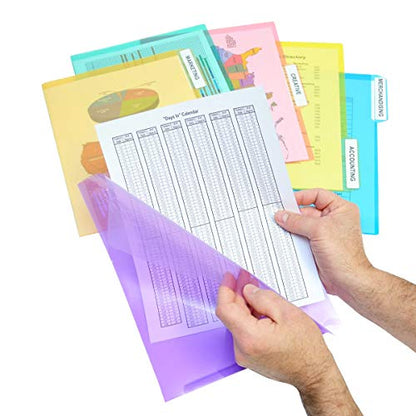 Ultimate Office Poly Color File Folders Letter Size, 3rd-Cut Tabs Set of 18 - style: 3rd-Cut Tabs, set of 18