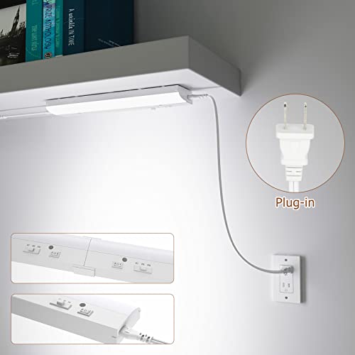 led Under Cabinet Task Lighting for Kitchen Plug-in Closet Light dimmable Under Cabinet Light 3 Color 3000K/4000K/5000K for Kitchen Garage Counter/Sink Area 12 inch