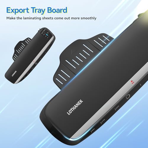 13 inch 4-Roller Commercial Laminator Machine, 3-10 Mil 60-Second Warm-up | LOTHANEK A3 Heavy Duty Laminating Machine with 50 Sheets, Thermal Machine for Home, School Office Teacher Use