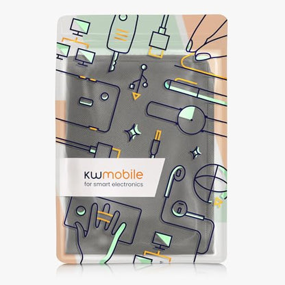 kwmobile Dust Cover Compatible with Brother MFC-J1010DW - Printer Case - Fabric Protector Cover - Dark Grey