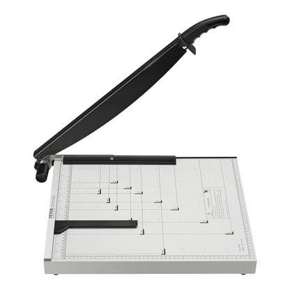VEVOR Paper Cutter, 18 in Cut Length Guillotine Trimmer, 15-Sheet Capacity, Heavy-Duty Paper Cutter with Security Guard Rail/Blade Lock, Paper Trimmer for Cardstock, Cardboard, Home, Office & School - size: 18" 15-Sheet
