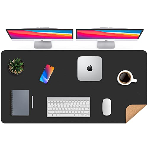 AFIING Large Desk Mat, 47" x 23.6", Black - color: Black, size: 47" x 23.6"