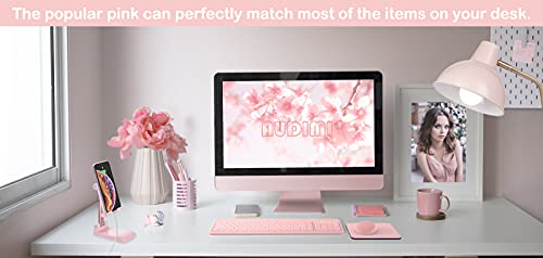Audimi Small Mouse Pad 6 x 8 Inch, Mini Mouse Pad Thick for Laptop Wireless Mouse Home Office Travel, Portable & Washable (Pink) - color: Pink