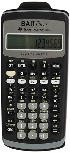 Texas Instruments BAII Plus Financial Calculator, Black