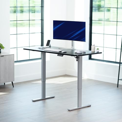 VIVO Black 60 x 30 in Standing Desk, DESK-KIT-1G6B-30 - color: Black Top / Gray Frame, size: 60 x 30-inch
