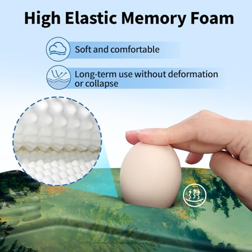YIWEI Ergonomic Mouse Pad with Wrist Rest for Carpal Tunnel Pain Relief - color: Forest