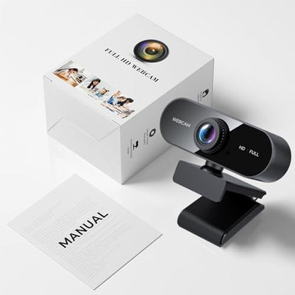 2K Webcam for PC/Laptop, USB Webcam with Microphone, Noise Cancellation, Support Beauty, Plug & Play with Auto Light Correction for Video Calls, Live Streaming Gaming & Online Meetings - size: 2K