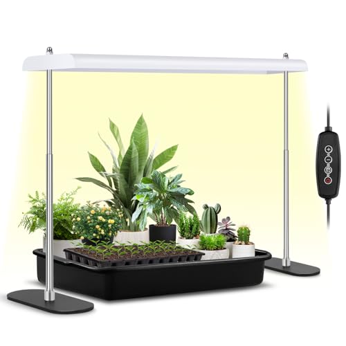 FOXGARDEN Grow Light Stand, Advanced LED Plant Growth Lighting with 4/8/12H Timer, 6 Dimming Options, and Adjustable Height - Optimal for Indoor Plants in Seedlings, Vegetative, and Flowering Phases