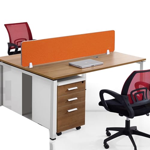 Desk Acoustic Panel – 30 cm Height Soundproof Partition for Office & Classroom, Clamp Design, Noise Reduction Divider, Acoustic, Modern Workspace Solution - color: Arancione, size: 100x30cm
