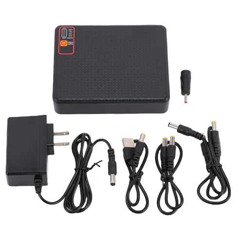 Mini UPS, 15600mAh Uninterruptible Power Supply with Multi Voltage Output, Compact Design for Router, Modem, Security Camera (US Plug)