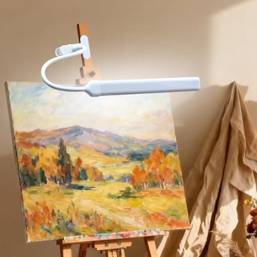Clip on Desk Lamp with Long Flexible Arm, 3 Color Modes & 10 Dimmable Brightness LED Task Light, USB Powered for Home Office, Sewing, Study, Craft, Easel
