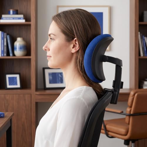 Lurrose Office Chair Headrest Attachment: Detachable Neck Support for Computer Desk and Office Work Chairs - Adjustable Height Extender Headrest 11x8.6