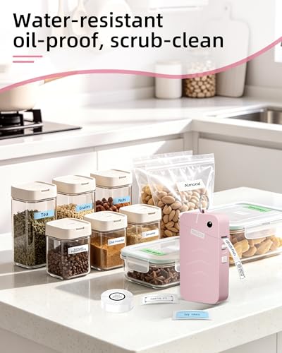 ORGSTA Label Maker, S001 Portable Bluetooth Label Maker Machine with Tape - color: Pink