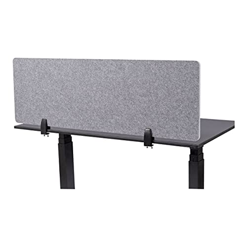 Stand Up Desk Store ReFocus Raw Clamp-On Acoustic Desk Divider Mounted Privacy Panel to Reduce Noise and Visual Distractions (Castle Gray, 47.25" x 16") - color: Castle Gray, size: 48" X 16"