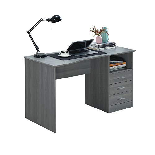 Techni Mobili 51 Inch Classic Computer Desk w/Drawers & Storage, Grey - color: Grey